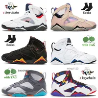 2023 With Socks Jumpman 7 Women Mens Basketball Shoes Fashion Citrus 7s Sapphire Size 36-47 Trainers Oregon Ducks GREATER CHINA French Blue