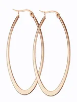 로즈 골드 컬러 패션 간단한 Lady039S Circle Earrings Stainless Steel Stud Earrings 여자를위한 보석 선물 J0519758589