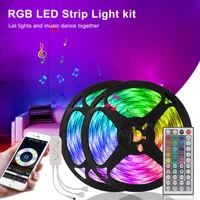 LED Light Belt Bluetooth APP Control Waterproof 5050 RGB LED Light Belt Color Changing Rope Light Belt Synchronized with Musi