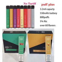 PUFF Bars PLUS 800 Puffs Disposable Pod prefilled Electronic Cigarette Vape Pods Stick Bar e Cigarettes PuffBar posh Portable Vaporizer