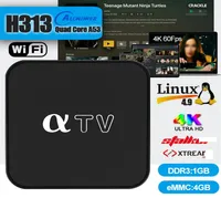 ATV Linux 49セットトップボックスAllWinner H313チップセット1GB4GBサポート24G WIFI 4K HDR PK Android TV Box Mag Box2459766