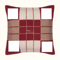 Luxury Designer Letters Throw Pillow Case Cashmere Pillows Designer Cushion Cover Pillowcase Without Core Jacquard Sofa Bed Wool Covers