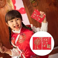 Подарочная упаковка китайская красный год конверт деньги пакеты конверты конверты украшения кану