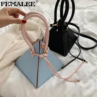 Дизайнерская кожаная сумочка мини -треугольник женщины сцепление кошелька