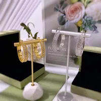 Fashion Jewelry Set stud earrings bracelet ring Single Double row full diamonds large rings earring electroplated 18K gold
