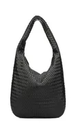 Women Hobos Brand Designer Pu Leather Knitted Tote Purse Female Large Shopping Bag Shoulder Carry Sac Totes4803830