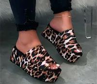 2020 Summer Woman Slippers Women Platform Leopard Slides Female HighHeeled Flat NonSlip Beach Waterproof Shoes Plus Size9794842
