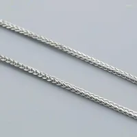 Catene Miqiao 925 Sterling Silver Chopin Chain Long 40 45 50 70 cm di larghezza 0,8 1,0 1,3 1,6 mm Necklace Accessori per tutta la partita