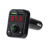 X8 FM Verici Aux Modülatör Eller Bluetooth Araba Kiti Araba Audio Mp3 çalar 31A hızlı şarj çift USB Araba Şarj Cihazı Acces253J6206720