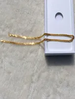 18 K gult fast guld GF 6mm dubbel kubansk trottoarkant italiensk l￤nkkedja halsband 24 tum3007155