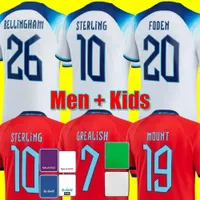 2022 2023 Coupe du monde Kane Mead Soccer Jersey Sterling Rashford Sancho Grealish Mount Foden Saka 22 23 National Englands Football Shirt New Men Kid Kit sets uniforme