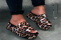 2020 Summer Woman Slippers Women Platform Leopard Slides Female HighHeeled Flat NonSlip Beach Waterproof Shoes Plus Size4537426