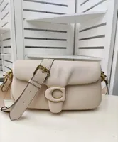 CC Classic Design Ladie Pillow Tabby Umhängetasche Ladies Weiße Weichklappen -Tasche Designer Mode Handtasche kleine echte Leder -Crossbody -Taschen Mode Taschen