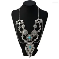 Pendant Necklaces Retro Bib Complex Design Choker Statement Necklace Women Vintage Maxi Large Collar African Jewelry Ethnic