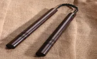 Accessoires Solid Wood Blackwood Nunchucks HOUTEN EIGEN Gevechtsprestaties Rope Nunchaku Twissection Stick7016689