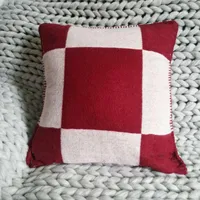 Quality letter pillow case cashmere designer pillowcase woven jacquard custom cushion cover sofa wool covers heat home textiles bedding supplies 4545cm 6565cm