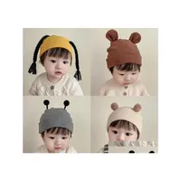 Beanie Skull Caps 20 Styles Cute Childrens Braided Beanies For Baby Cotton Plover Hat Autumn And Winter Warm Skl Caps Drop Delivery Dhsn6
