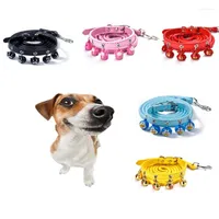 Dog Collars Pet Supplies Cartoon Bells Cats And Dogs Cat Teddy Chain Leash Kits Small Pets