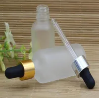 Vape Grosted Clear Glass Bottle 10ml 15ml 20ml 30ml 50ml 100 ml Bouteille en verre mate à huile essentielle avec noir en argent whi9516918