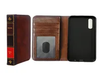 Vendre un bo￮tier de t￩l￩phone portable en cuir Flip pour Samsung A50 Cover Wallet Retro Bible Vintage Book Business Pouch4567941