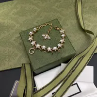 Luxury's Designers Star Women Charmarmbanden trend modearmbanden boetiek cadeau sieraden mooie mooie dubbele letter emaille glazuur