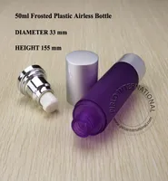 50 ml Purple Frosted Perfume Bottle Lotionpomp Spray Refilleerbare Geurfles Cosmetische container 2pcslot2586290
