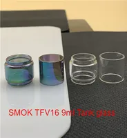 SMOK TFV16 9ml Tank Replacement Bulb Glass Tube fatboy Bubble Convex Normal 6ml Glass Clear Rainbow2826180