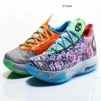 What The KD 6 PREMIUM KD 6 VI DC Preheat Men Basketball Shoe With Box Kevin Durant VI aunt pearl Shoes2624