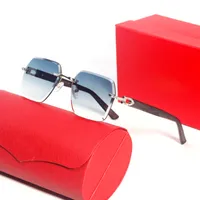 Novos óculos de sol Carti para mulheres designers diamantes cortados com óculos de sol hexagonais de molduras masculinas de tamanho grande feminino high -end high Eyewear UV400