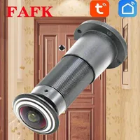 IP Cameras Tuya Door Eye Hole Security 1080P HD 1.44 mm Lens Wide Angle FishEye CCTV Network Mini Peephole Door WifI iP Camera P2P TF Card T221205
