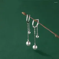 Dangle Earrings Genuine 925 Sterling Silver Seashell Peals Tassel Drop Hypoallergenic Jewelry For Women