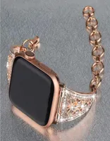Luxus Bling Diamond Straps Frauen Armband für Apple Watch Band Serie 7 6 SE 5 4 3 2 1 Metal -Gurt Smart Watchband Fit IWatch 41M6915813