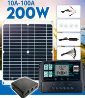 200W Solar Panel Kit 12V Batteriladdare 1020304050A60A70A80A90A100A CONTROLLER FÖR STATION WAGON273D7090215