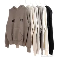 Men&#039;s Hoodies Sweatshirts Ess Designer Mens Women Long Sleeve Hoodies Essential Letter Knit Hoody Knitted Sweaters Casual Pullovers Autumn Winter Spring Fashion31