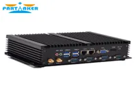 Partaker I2 Industrial Fanless Mini PC with 4 COM Dual Lan Black Color Intel Celeron 1037u I5 3317u Processor2798478