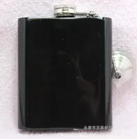 Hip Flasks 100pcs lot Your Named Personalized Flask BLACK 7oz - Special Gift For Man