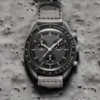 Bioceramiczna planeta księżyca męskie zegarki Quarz Moonswatch Designer Watches Wysokiej jakości pełna funkcja Wszystkie tarcze Praca Chronograph Luksusowy zegarek Luminous para