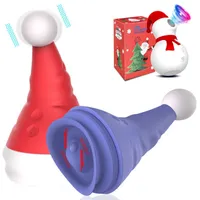 Vibrateur de masseur sexuel 2022 Nouveau design Christmas Christmas Femmes Clitoris Stimulator Snowman Nipple Sucking pour les cadeaux Y femelles