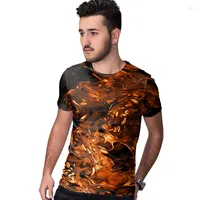 Herren-T-Shirts warm Farbdruck T-Shirt Tops 3D Graphic Summer Round Neck Shirt Jungen Kleidung Plus Size Streetwear xxs-6xl