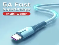 Silicone Super Fast Charge Cables Micro USB Tipo C Cable para Samsung S22 S21 S20 Huawei P30 P40 13 12 11 Pro 7 más teléfono móvil 9899980