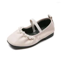 Płaskie buty cuzullaa dzieci miękkie skórzane dziewczyny księżniczka perłowa sukienka dla dzieci elegancka elastyczna opaska podeszła rozmiar 26-35