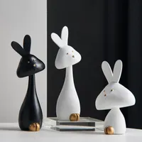 Christmas Decorations Animal Figurines Resin Statue Home Miniatures Modern Living Room Desk Accessories 221207