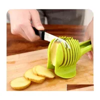 Fruit Vegetable Tool Creative Cut Lemon Tomato Aardappel Slijpliceer Fruitgereedschap Handig zonder Hands Keukengerei te beschadigen Uitvaven Dhalt