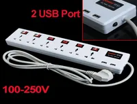 6 Universal Outlet 2 USB Charger Port Power Strip Surge Protector Circuit Breaker whole5353073