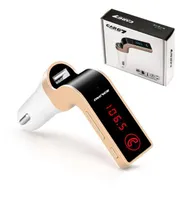 G7 Car Wireless Bluetooth receiver MP3 FM Transmitter Modulator 21A Car Charger Wireless Kit Support Hands With USB Car Char8732699
