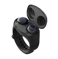 2 Arada 1 Akıllı Bilek Bantlı Kulaklık TWS Bluetooth 50 Kulaklık Taşınabilir Bilezik Kulaklık Kablosuz Fitness Saat Depolama Şarjı1676625