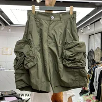 Men's Shorts 2023ss Summer High Street FIR Zipper Large Pocket Overalls Loose Men's And Women's Sports Casual Pants