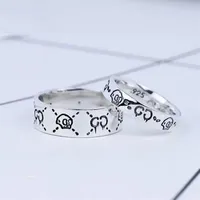 Women Designer Ring for Man Fashion Skull Letter G Fine Silver Luxury Rings with Box Jewelry Acelet309e