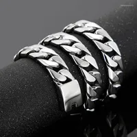 Chains European And American Fashion Trend Men's Stainless Steel Jewelry Titanium Flat Smooth Necklace Hip Hop Rock Accesso