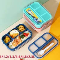 Dinnerware Sets 1-2.3L Lunch Box Bento For Adult Kid Toddler With 4 Compartment Fruit Storage Containers Microwave Leak-Proof
